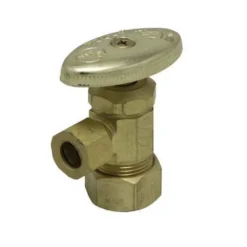 Best Sale ✔️ PROFLO® 5/8 x 3/8 in. OD COMP Multi-Turn Angle Supply Stop Valve in Rough Brass (Low Lead) 💯