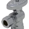 Hot Sale 🎁 PROFLO® 3/8 in. FIPS x Compression Knob Angle Supply Stop Valve in Chrome Plated ⭐ -Fire Safety Pro Store Query 199