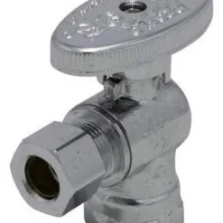 Hot Sale 🎁 PROFLO® 3/8 in. FIPS x Compression Knob Angle Supply Stop Valve in Chrome Plated ⭐