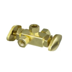 Promo ❤️ PROFLO® 5/8 x 3/8 x 1/4 in. Compression Oval Handle Angle Supply Stop Valve in Rough Brass 🛒