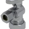 Best Sale 💯 PROFLO® 1/2 x 3/8 in. Solvent Weld x Compression Knob Angle Supply Stop Valve in Chrome Plated 🧨 -Fire Safety Pro Store Query 23