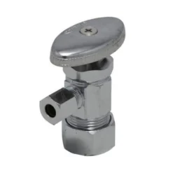 Coupon 🥰 PROFLO® 5/8 x 1/4 in. Compression Knob Handle Angle Supply Stop Valve in Chrome Plated ⌛