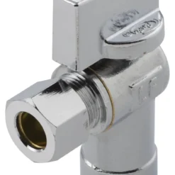 Best deal ❤️ PROFLO® 1/2 x 3/8 in. Sweat x OD Tube Knob Handle Angle Supply Stop Valve in Chrome Plated 🔔