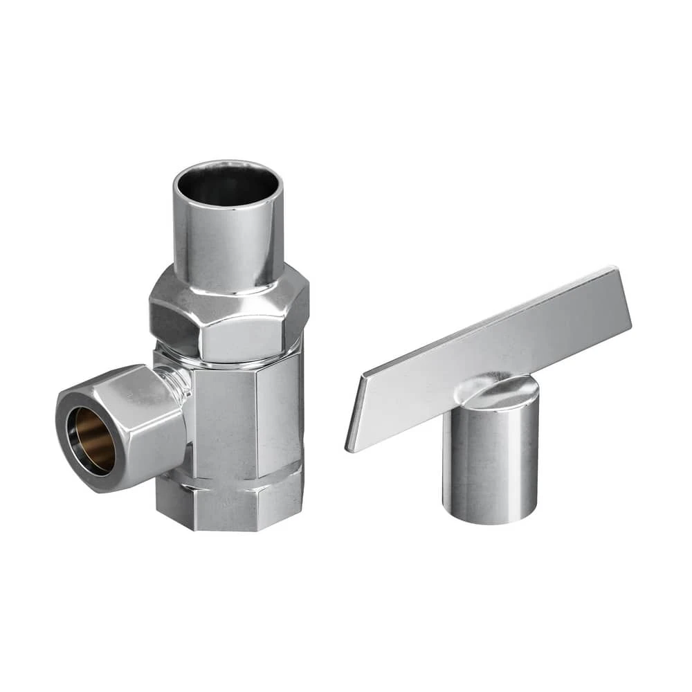 Discount 😍 PROFLO® 1/2 x 3/8 in. Male x OD Compression Loose Key Angle Supply Stop Valve in Chrome Plated ❤️ 4 Discount 😍 PROFLO® 1/2 x 3/8 in. Male x OD Compression Loose Key Angle Supply Stop Valve in Chrome Plated ❤️ - Image 2