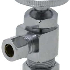 Coupon ⭐ PROFLO® 5/8 x 3/8 in. OD Compression Round Straight Supply Stop Valve in Polished Chrome 🎁