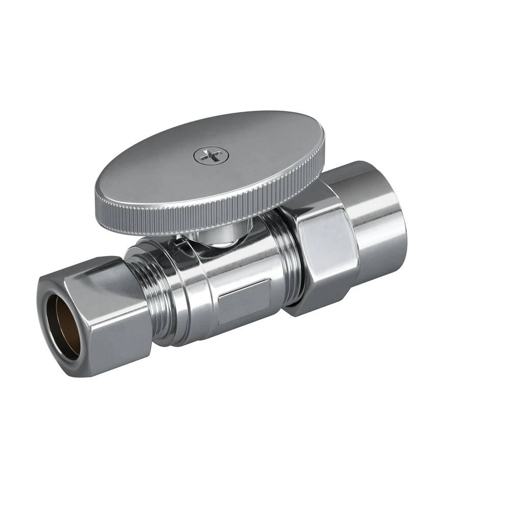 Buy 🥰 PROFLO® 1/2 x 3/8 in. Solvent Weld x Compression Knob Straight Supply Stop Valve in Chrome Plated ⭐ 4 Buy 🥰 PROFLO® 1/2 x 3/8 in. Solvent Weld x Compression Knob Straight Supply Stop Valve in Chrome Plated ⭐ - Image 2